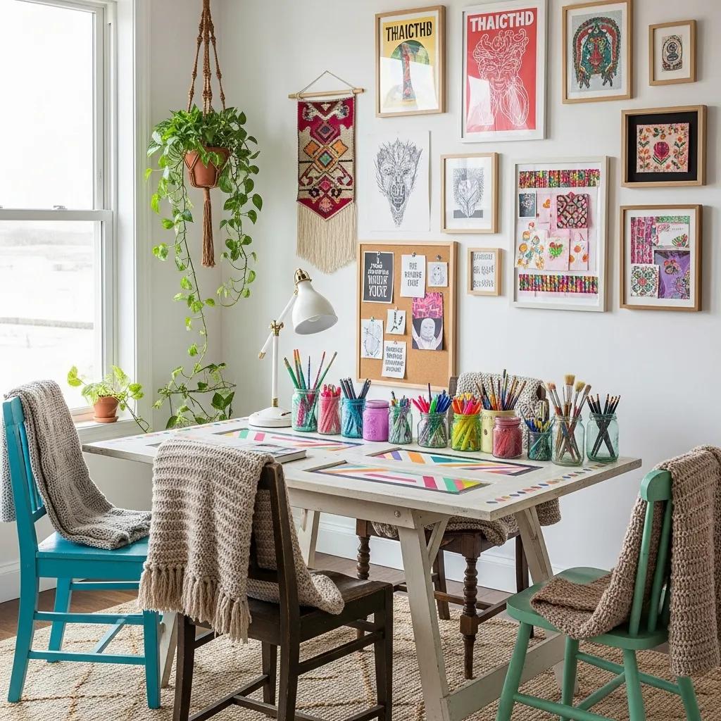 Post Move Tips for Decorating New Home Spaces 2 Creative workspace with budget-friendly decor ideas and DIY projects