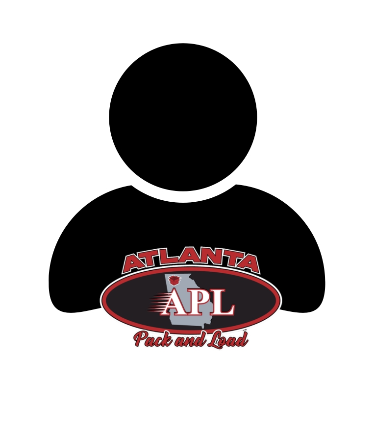 Black silhouette of a person with an "Atlanta Pack and Load" logo featuring the initials APL and an outline of Georgia on the chest&mdash;perfect for your About Us section.